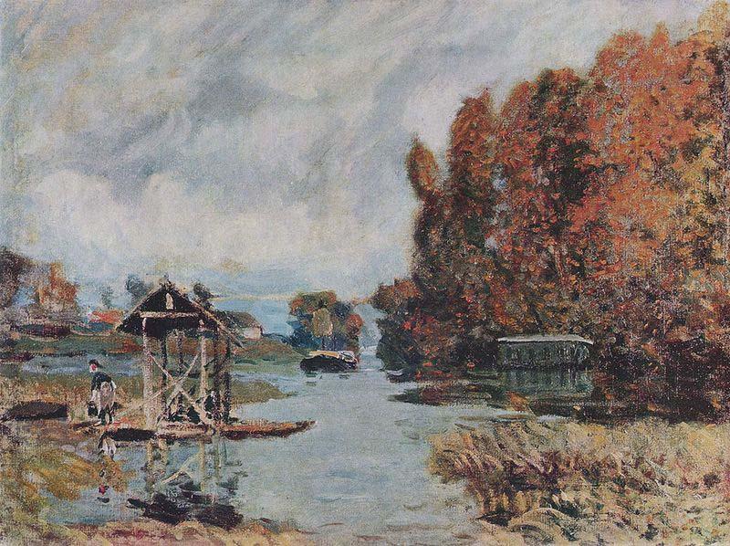 Alfred Sisley Wascherinnen von Bougival oil painting picture